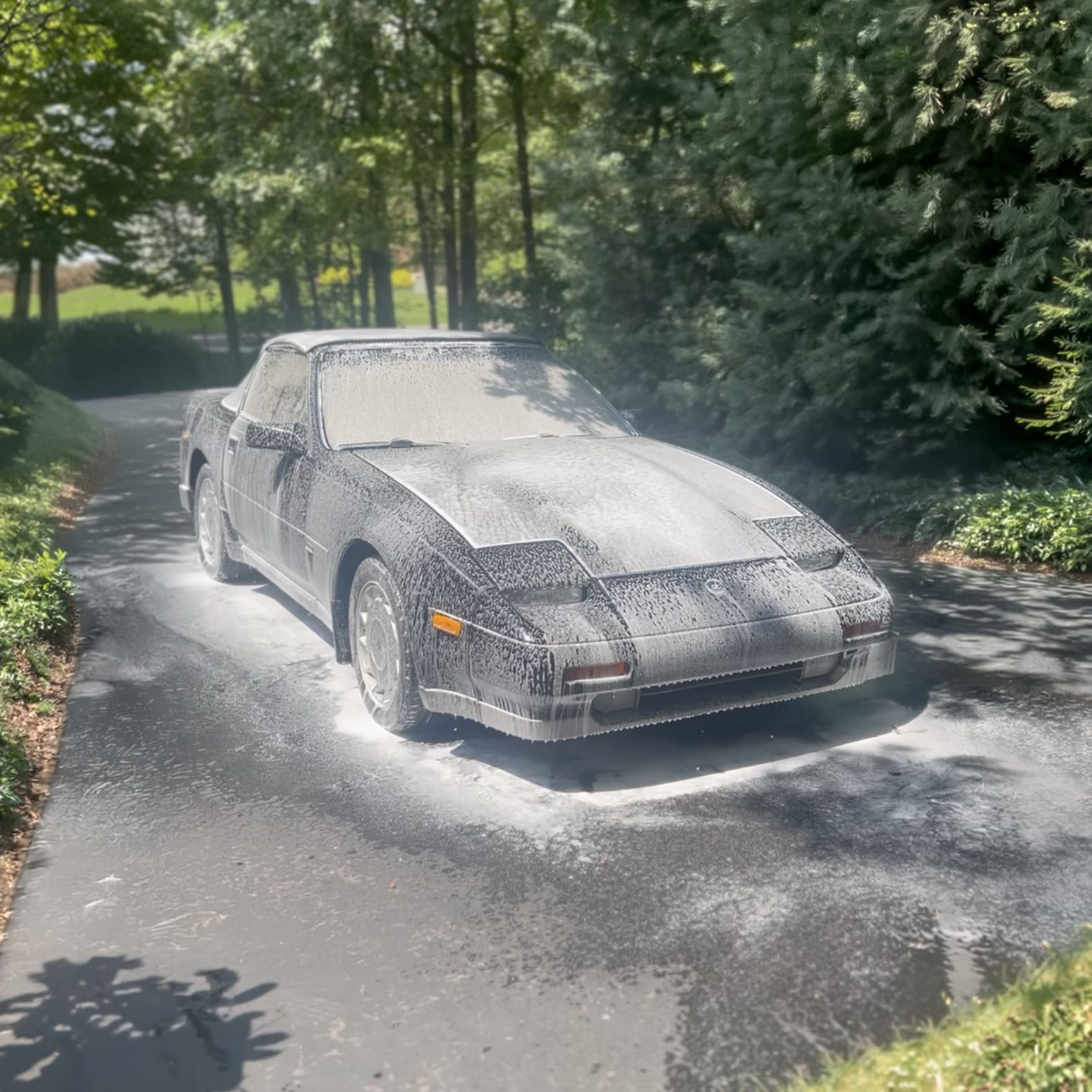 Nissan 300ZX Z31 foam wash — Oakland County MI