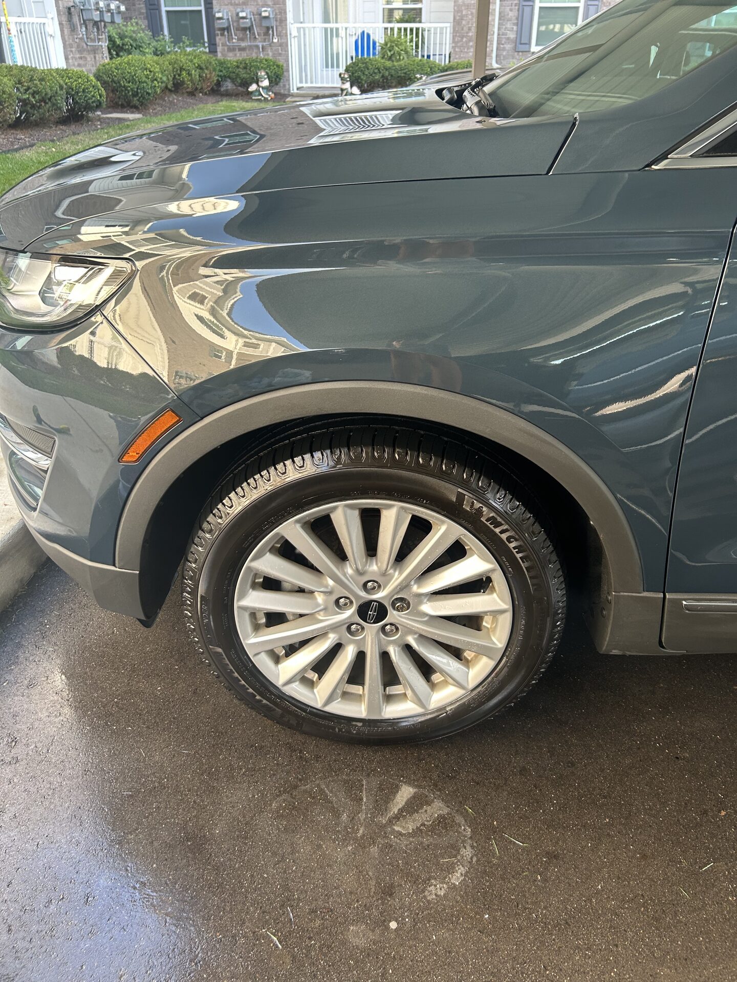 Tire dressing applied — mobile detailing Oakland County